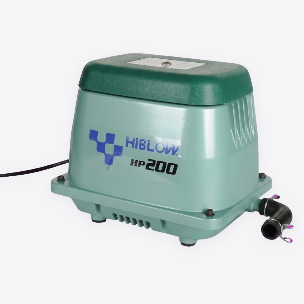 Hiblow HP 200 Teichluftpumpe – leistungsstarke Membran-Luftpumpe für Teichbelüftung