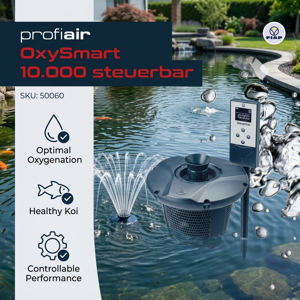 FIAP profiair OxySmart 10.000 – steuerbarer Teichbelüfter für Koi- & Gartenteiche
