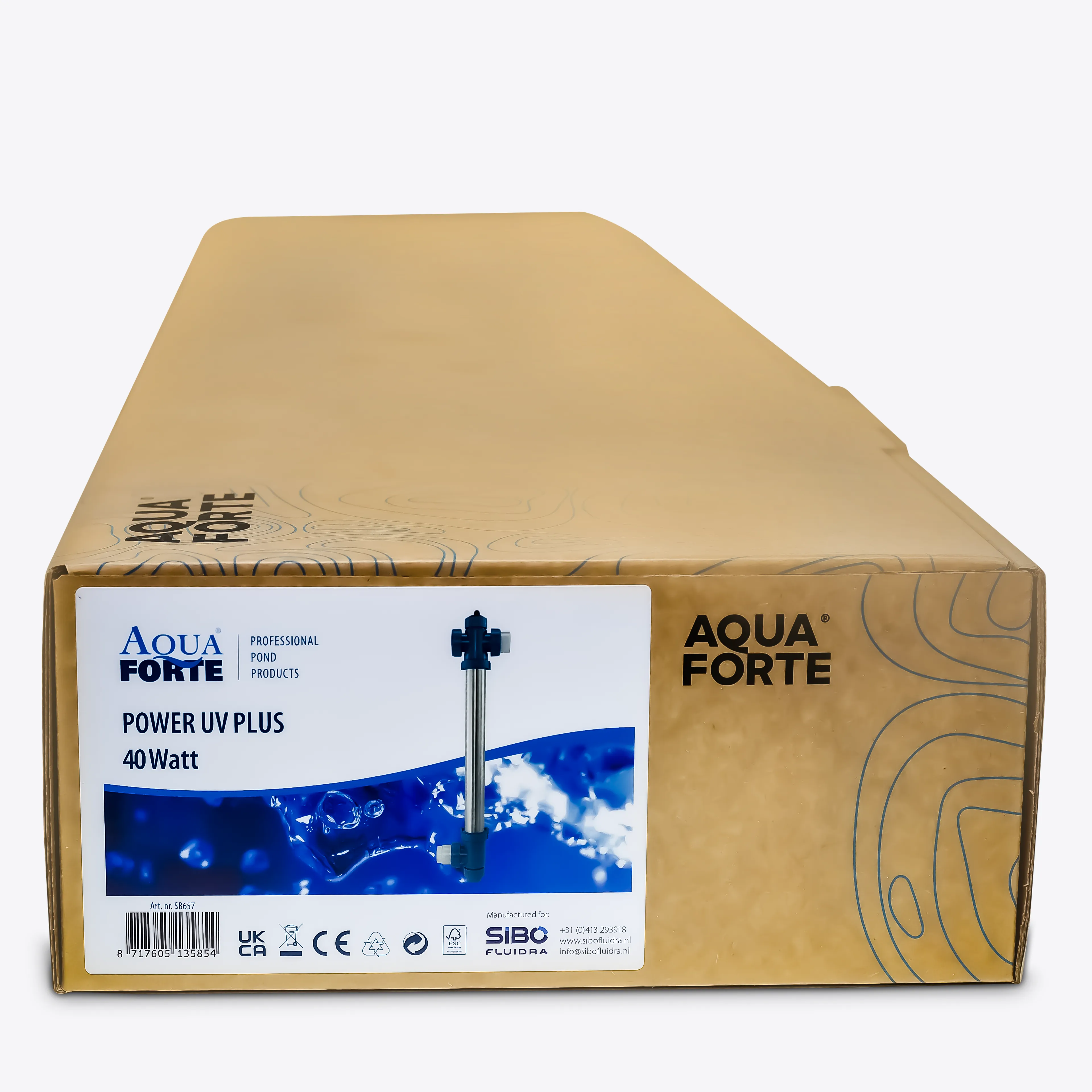 AquaForte Power UVC Plus Teichklärer 40 Watt / 75 Watt T5 – Profi UV-C Klärer für Koiteich & Gartenteich mit Edelstahlgehäuse gegen Schwebealgen & grünes Wasser