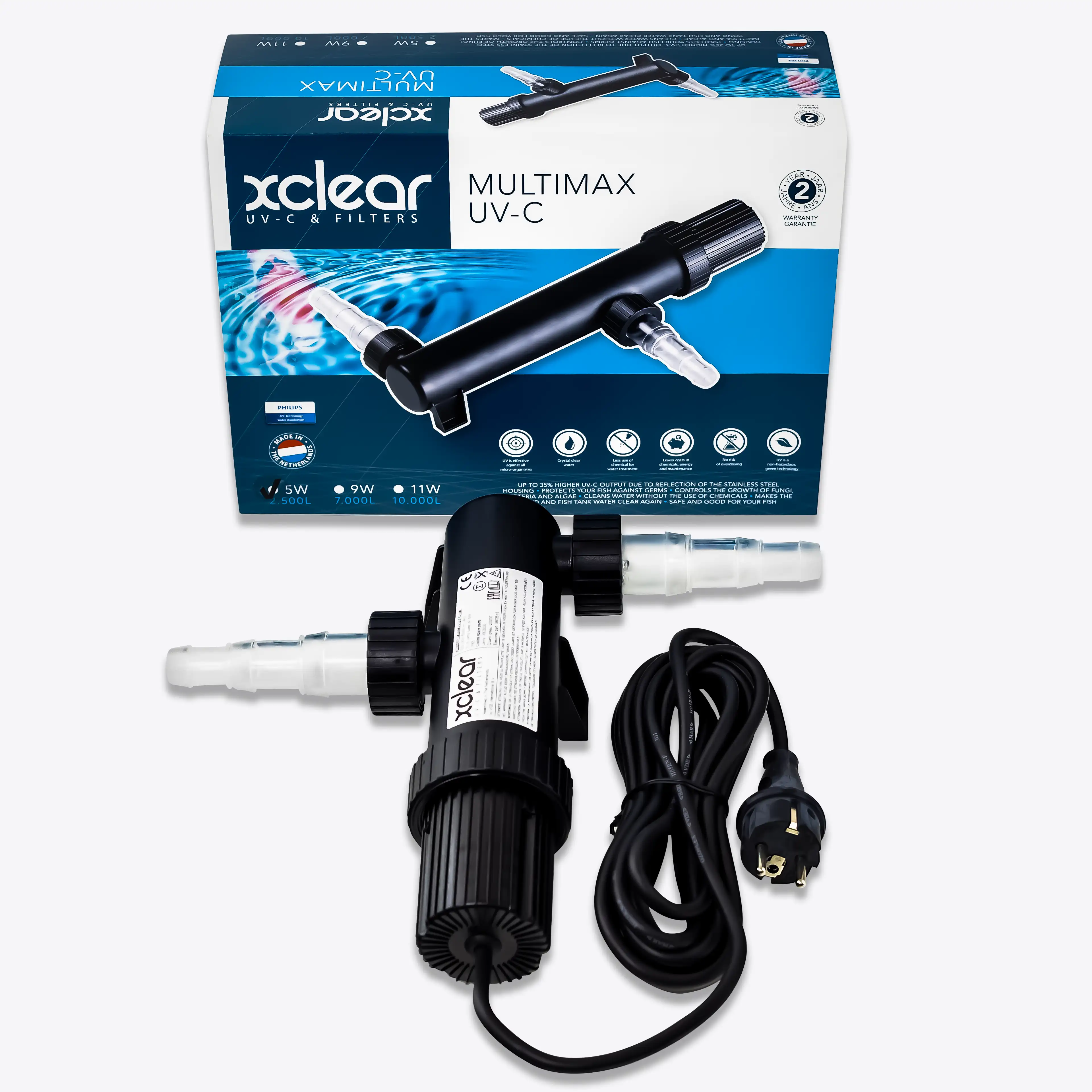 SB827 Xclear Multimax UV-C Klärer – UV-C Gerät für kleine Gartenteiche und Aquarien 5 Watt 6G3A4283