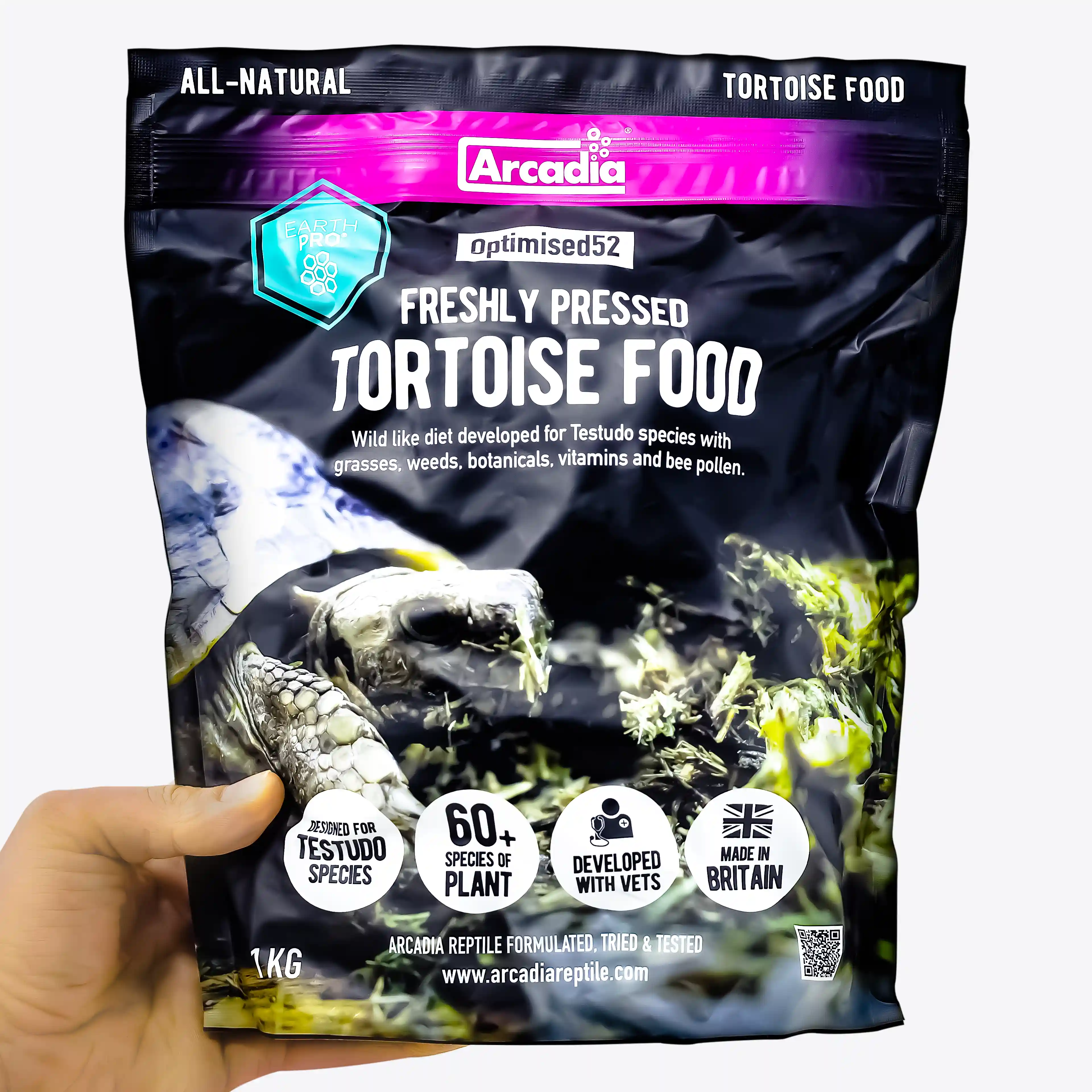 Arcadia EarthPro Optimised52 Tortoise Food Freshly Pressed – Frisch gepresstes Landschildkrötenfutter