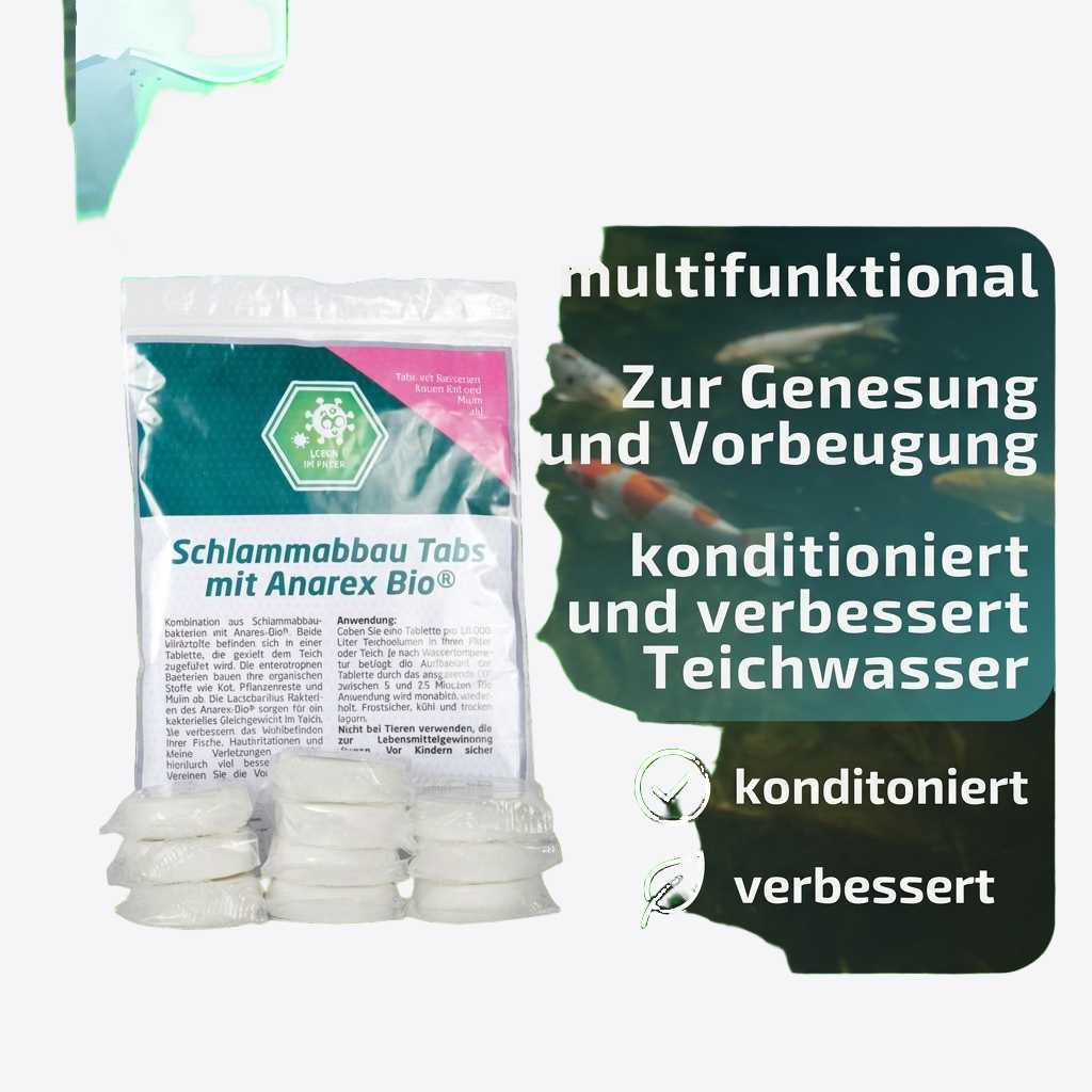 Koi Tabs mit Schlammabbaubakterien und Anarex-Bio®