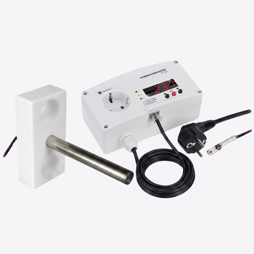 Temperaturüberwachung Schego Teichheizer 300 W + Digitaler Temperaturschalter TS 125