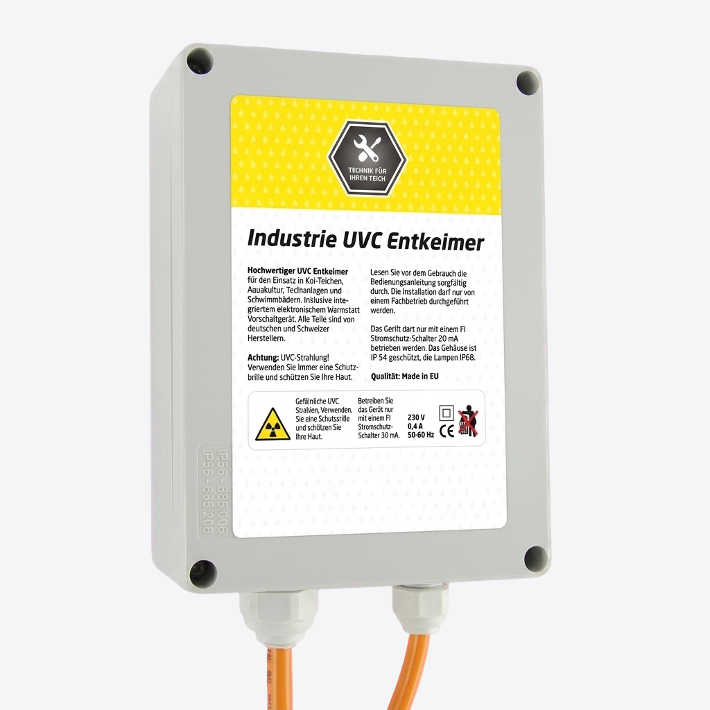 Pond Police Industrie UV-C Amalgam Serie 75 Watt mit Einbaugehäuse