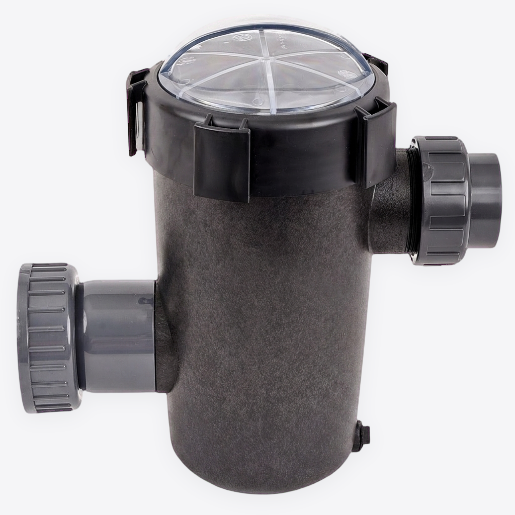 AquaForte Pumpenvorfilter für Teich- & Poolpumpen – 50 mm Eingang, 2½″ IG Kupplung & Filterkorb