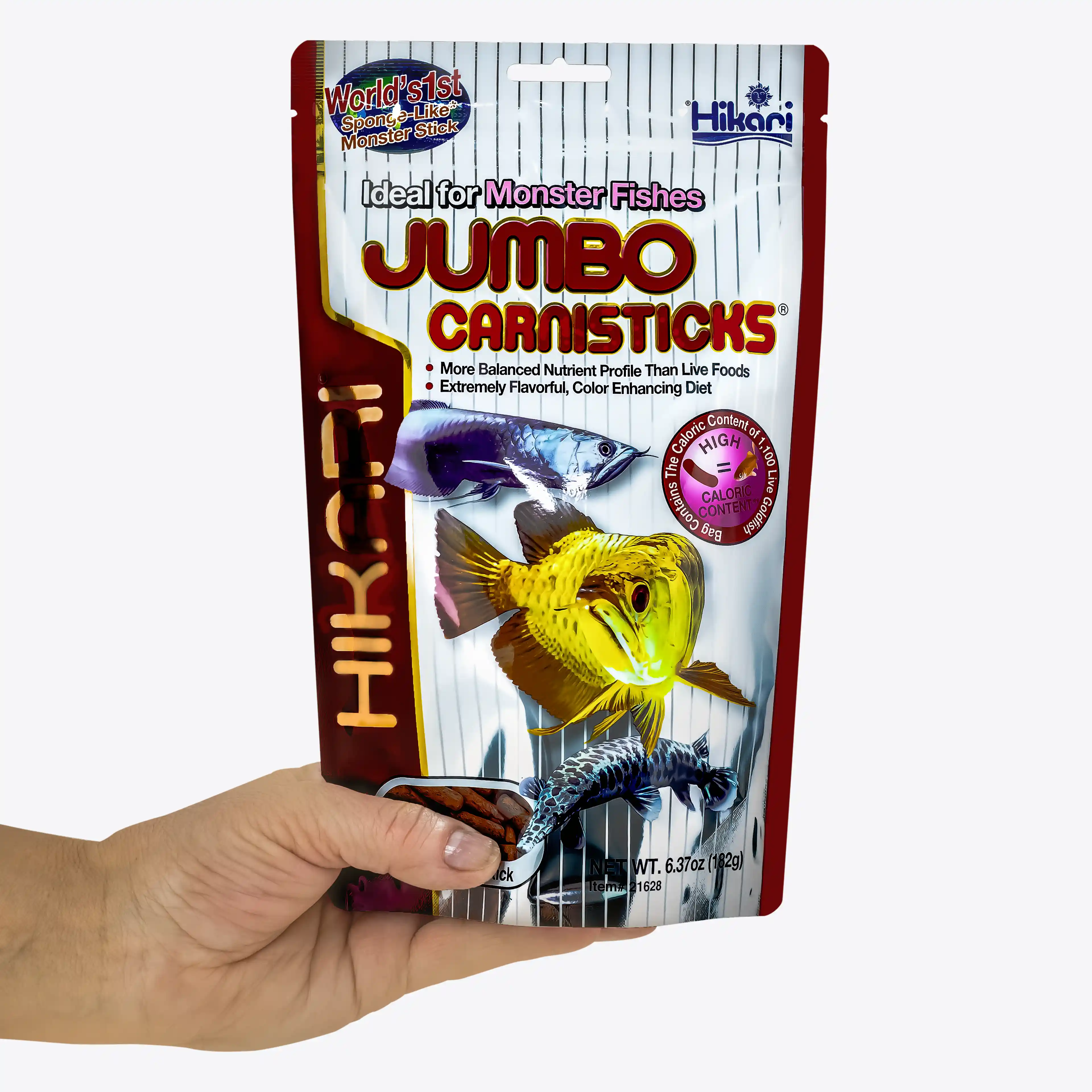 A3020422 Hikari Jumbo Carnisticks Jumbo Sticks 182g Raubfischfutter Hand 6G3A3389