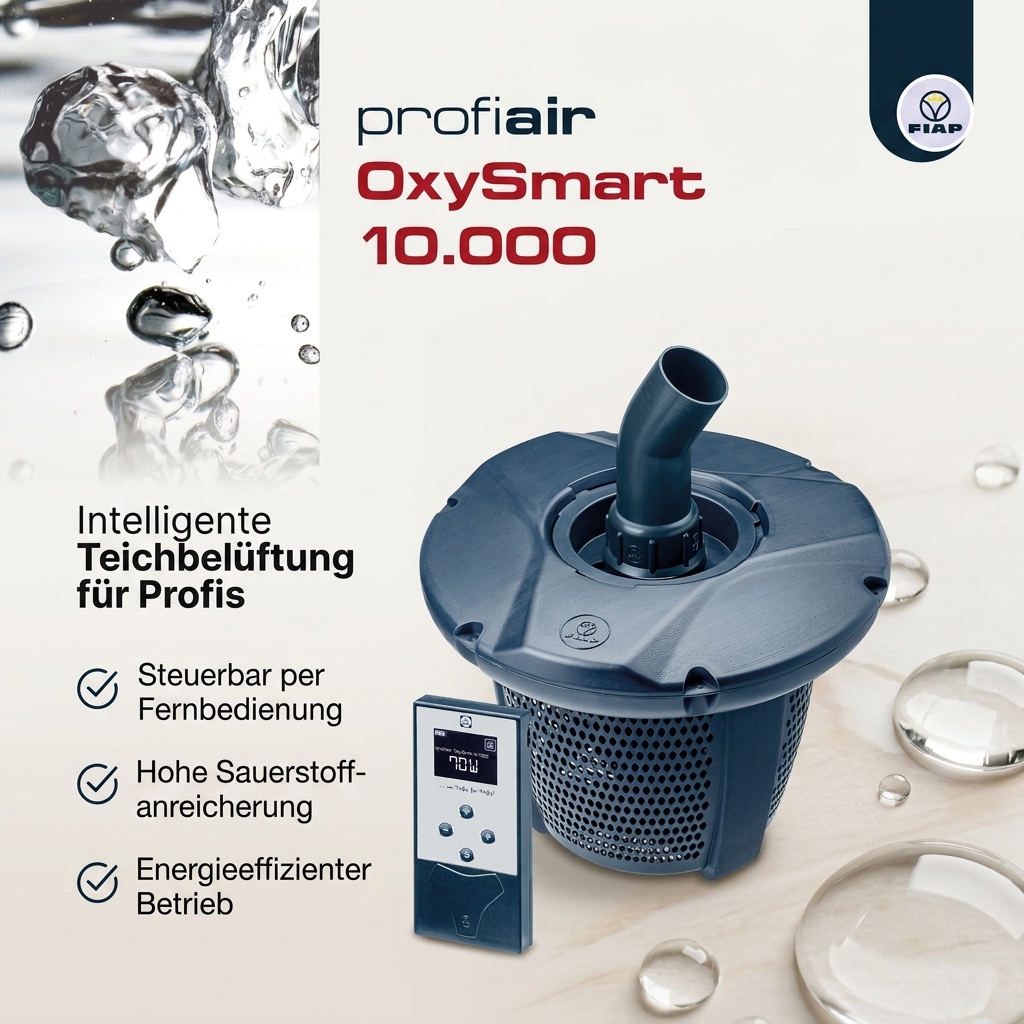 FIAP profiair OxySmart 10.000 – steuerbarer Teichbelüfter für Koi- & Gartenteiche