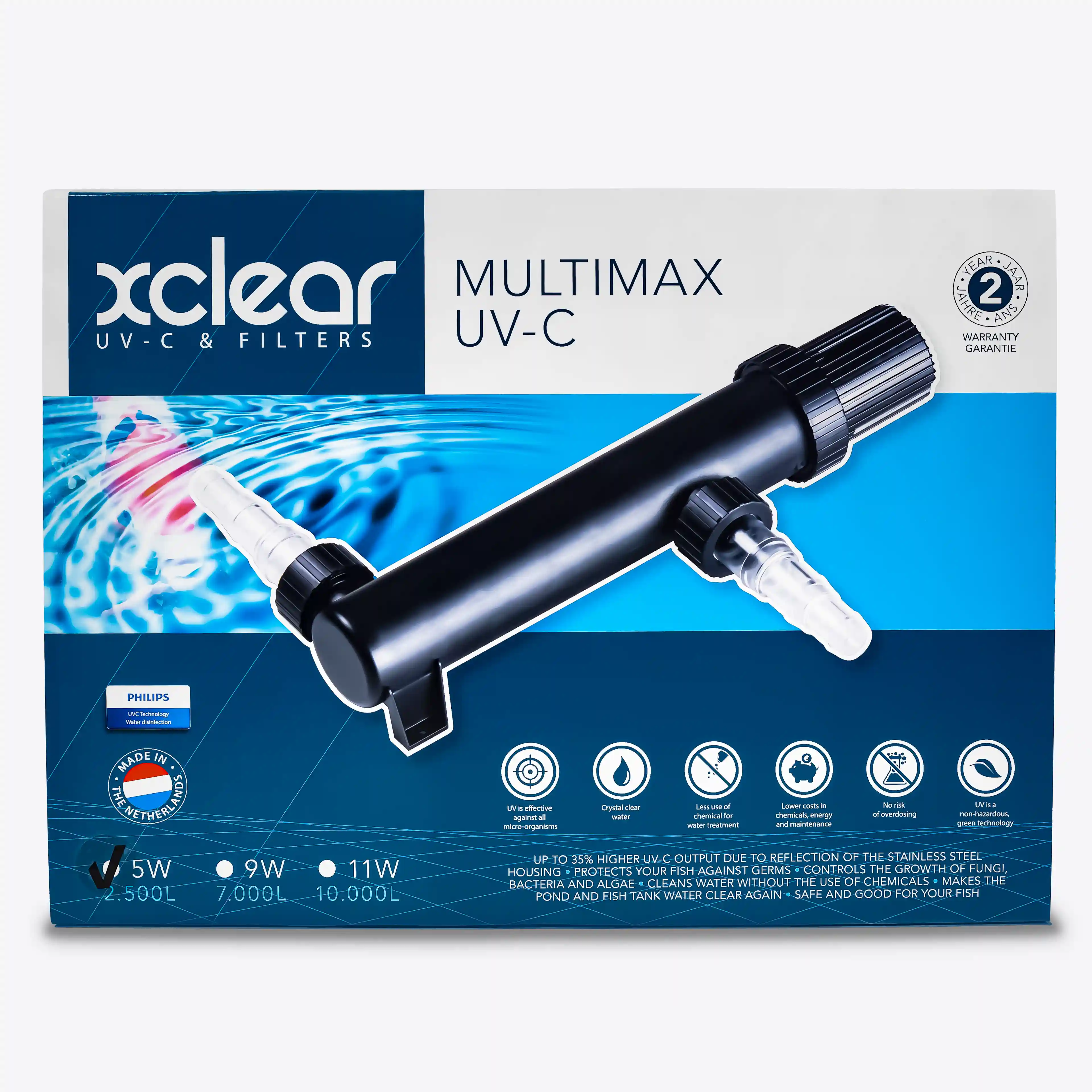 UV-C Lampe Xclear Multimax UV-C Klärer – UV-C Gerät für kleine Gartenteiche und Süßwasseraquarien