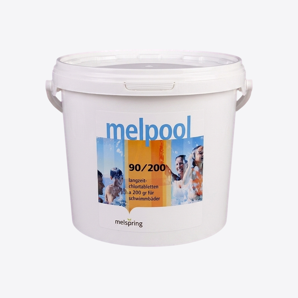 Melpool 90/200g langsam lösliche Chlortabletten 5kg Eimer