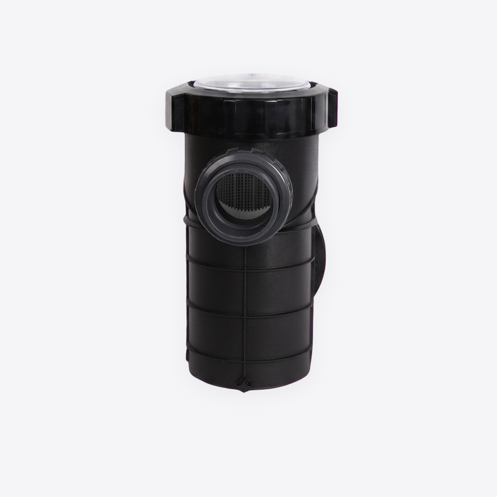 AquaForte Pumpenvorfilter 8 Liter für Teich- & Poolpumpen – 90 mm Eingang, 110 mm Flansch & Filterkorb