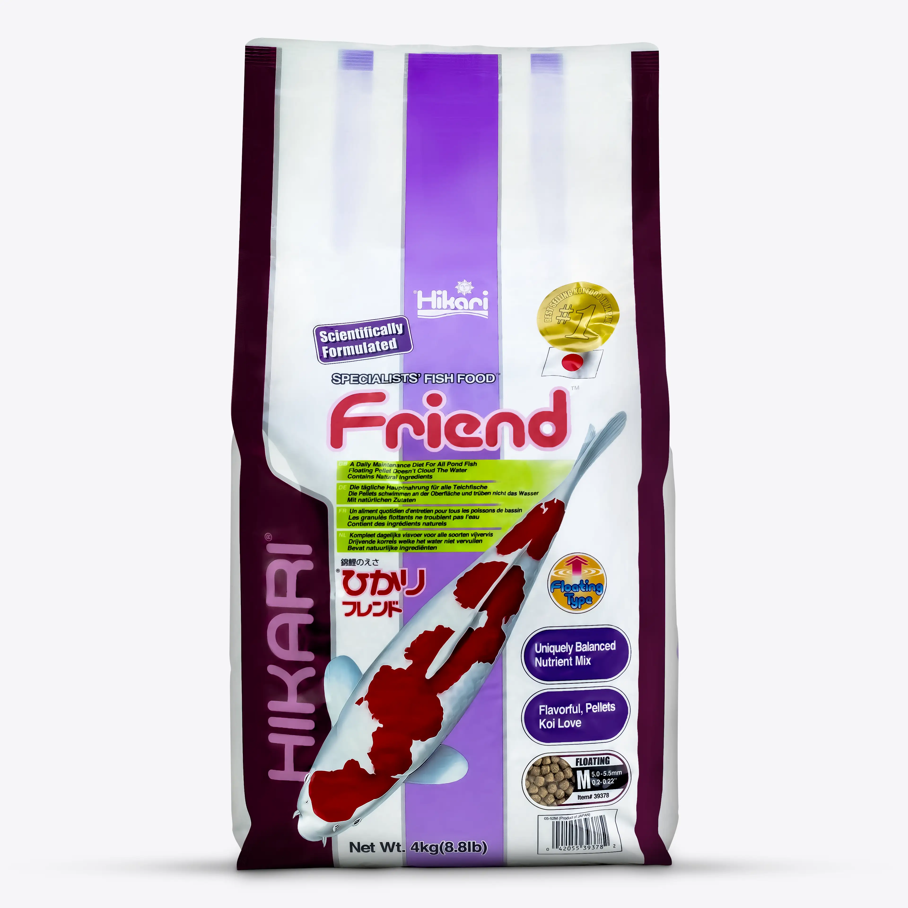 Hikari Friend Koifutter – Schwimmendes Basisfutter für Koi & Teichfische – Proteinreiches Teichfischfutter mit Vitaminen – Ideal für Wachstum & Vitalität