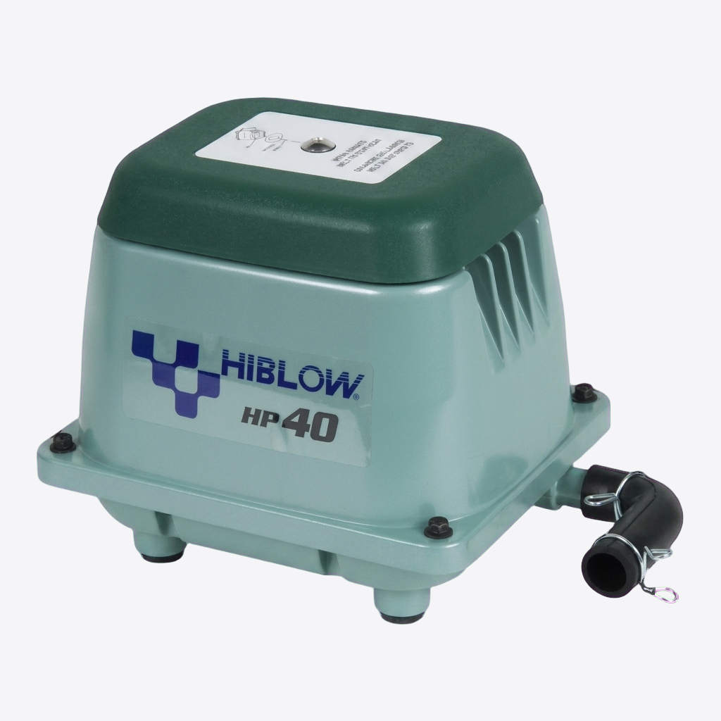 Hiblow 40 Teichbelüfter Komplettset – Luftpumpe mit Ausströmern & Zubehör