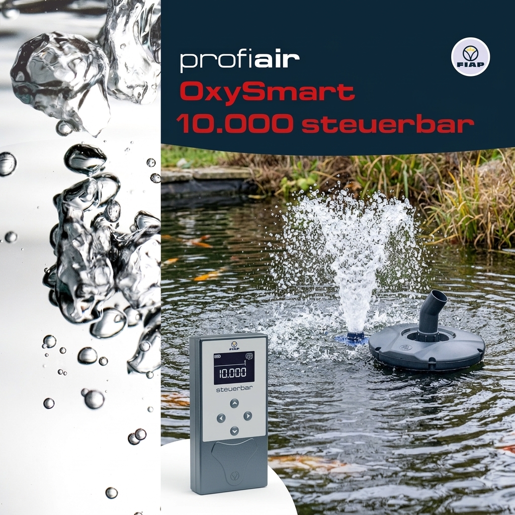 FIAP profiair OxySmart 10.000 – steuerbarer Teichbelüfter für Koi- & Gartenteiche