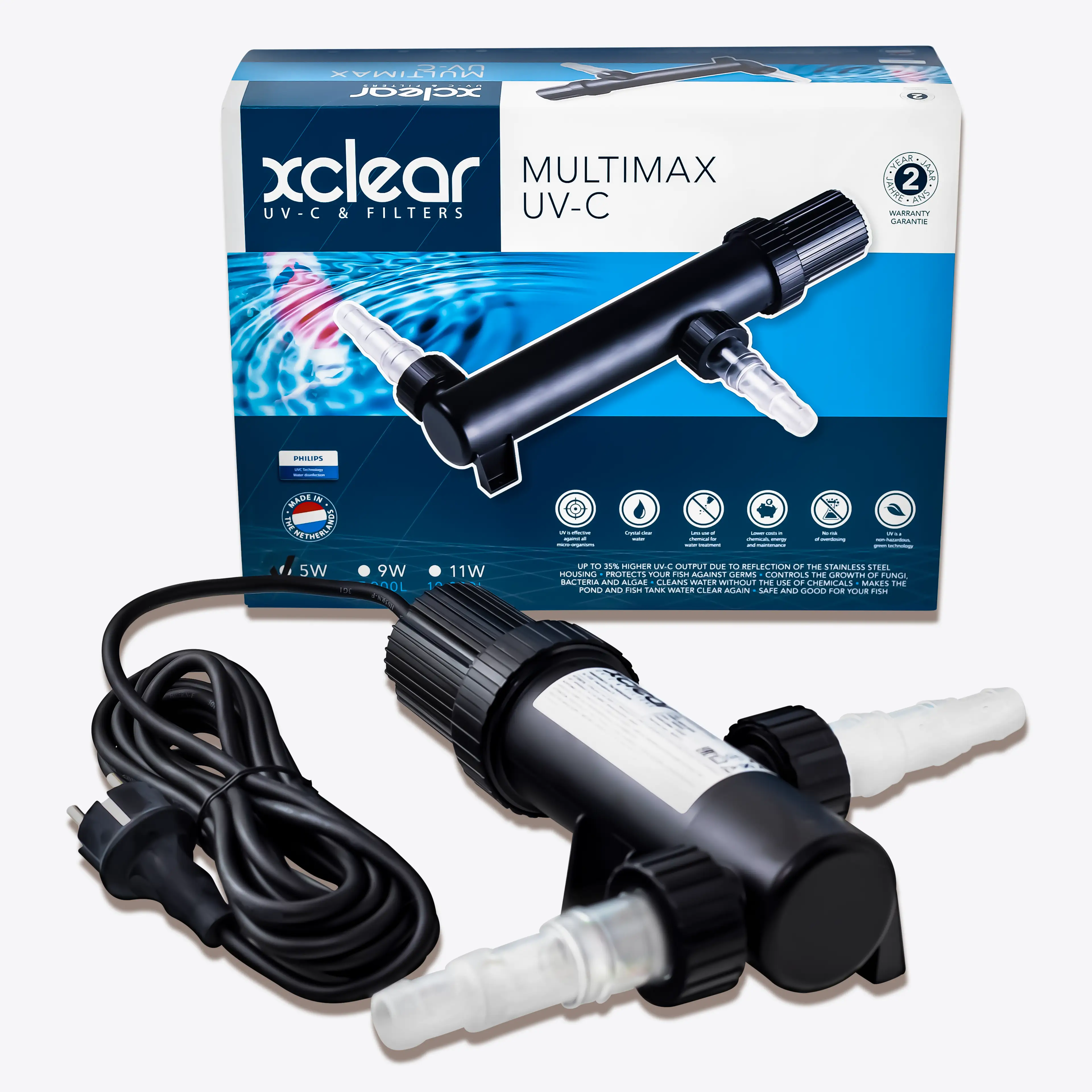 SB827 Xclear Multimax UV-C Klärer – UV-C Gerät für kleine Gartenteiche und Aquarien 5 Watt 6G3A4274