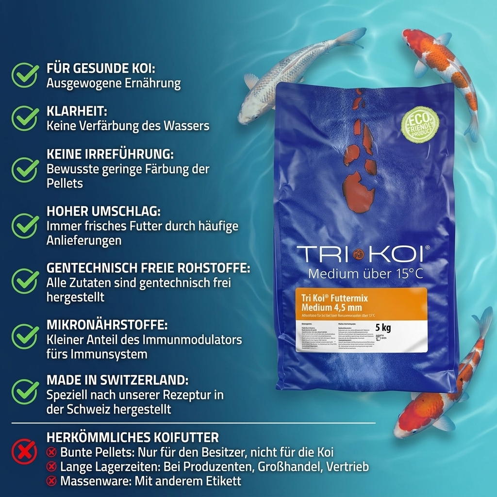Tri Koi® Futter Mix Medium über 15°C