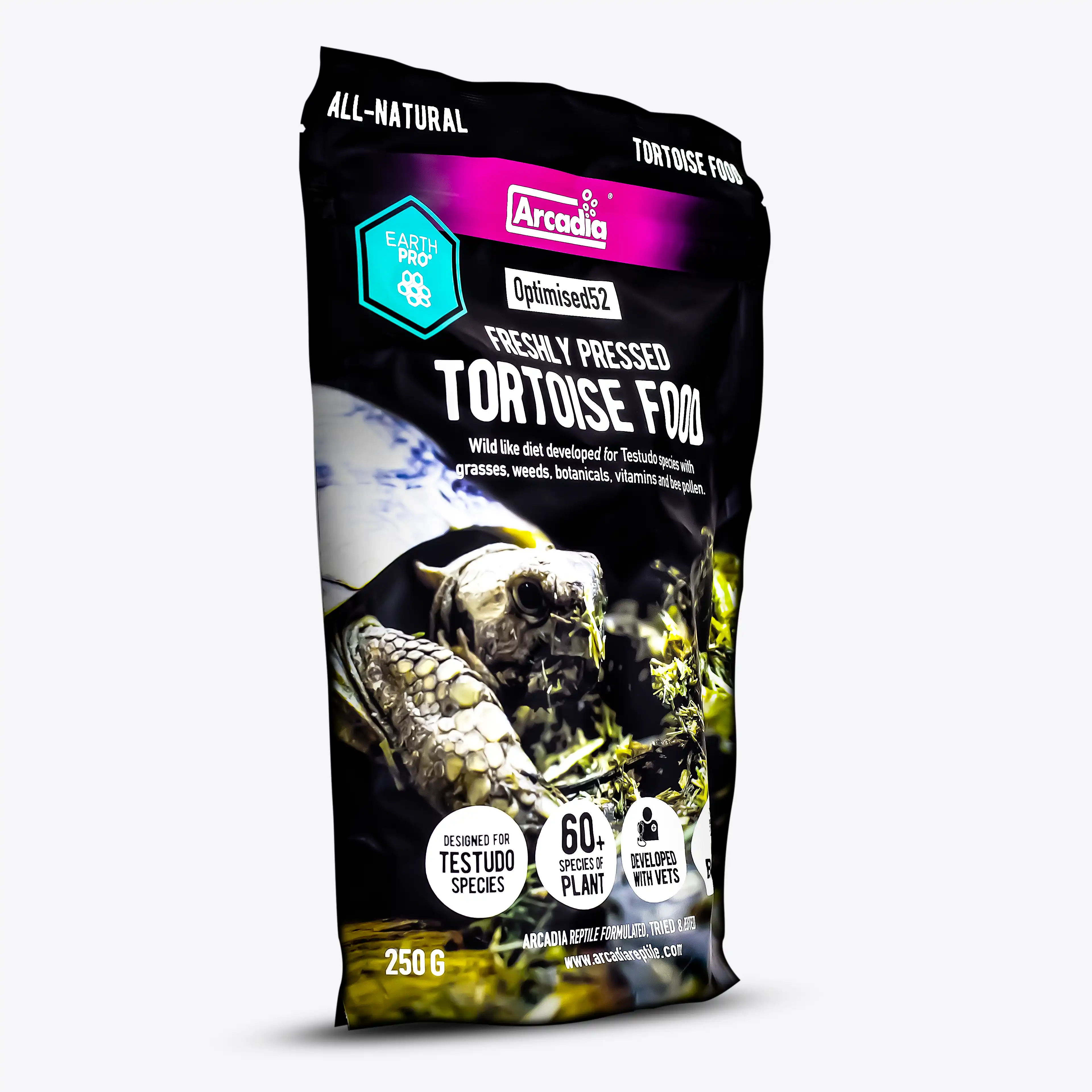 R9100060 Arcadia EarthPro-Optimised52 Tortoise Food 250g diagonal 6G3A4047