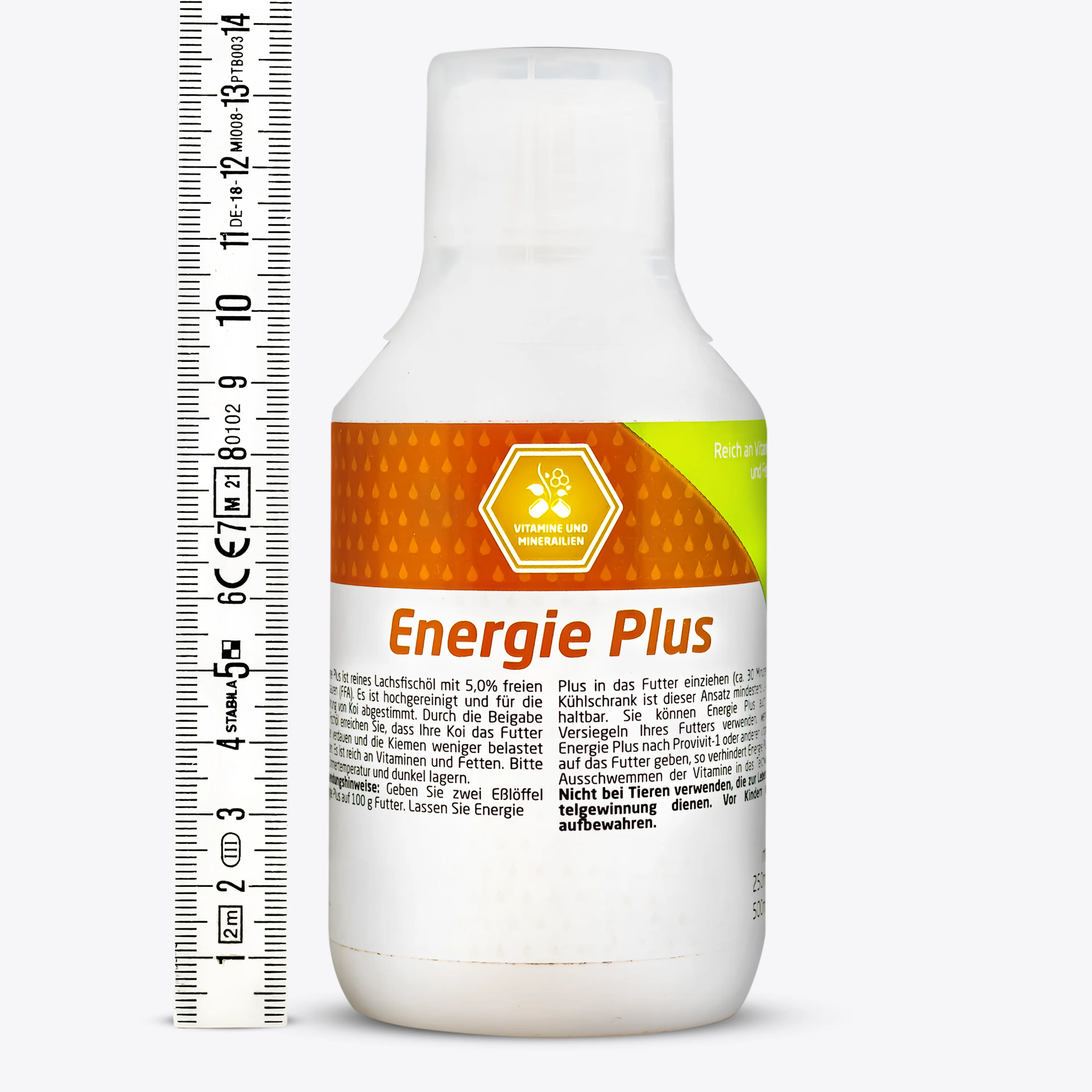 Energie Plus 250 ml – Lachsöl & Fischöl für Koi, Vitamine & Fette, Futterzusatz für Koifutter