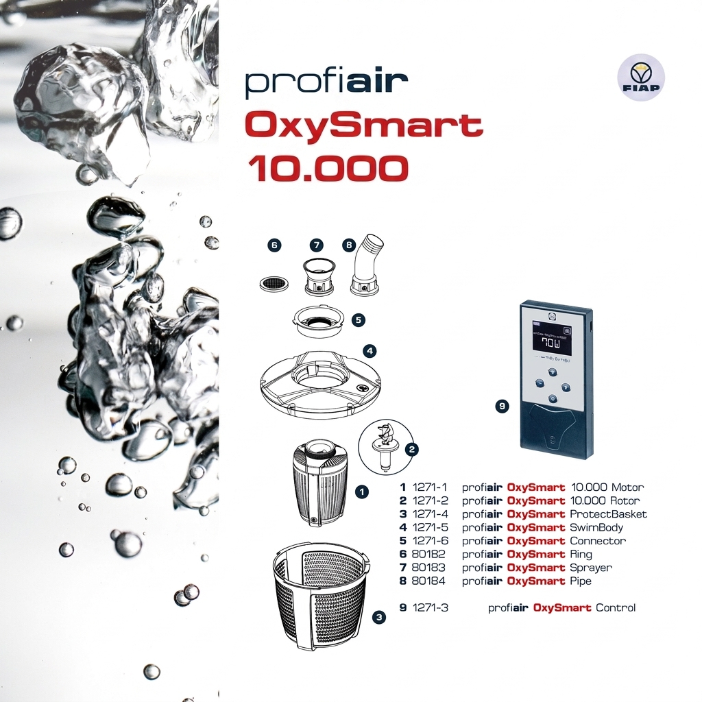 FIAP profiair OxySmart 10.000 – steuerbarer Teichbelüfter für Koi- & Gartenteiche