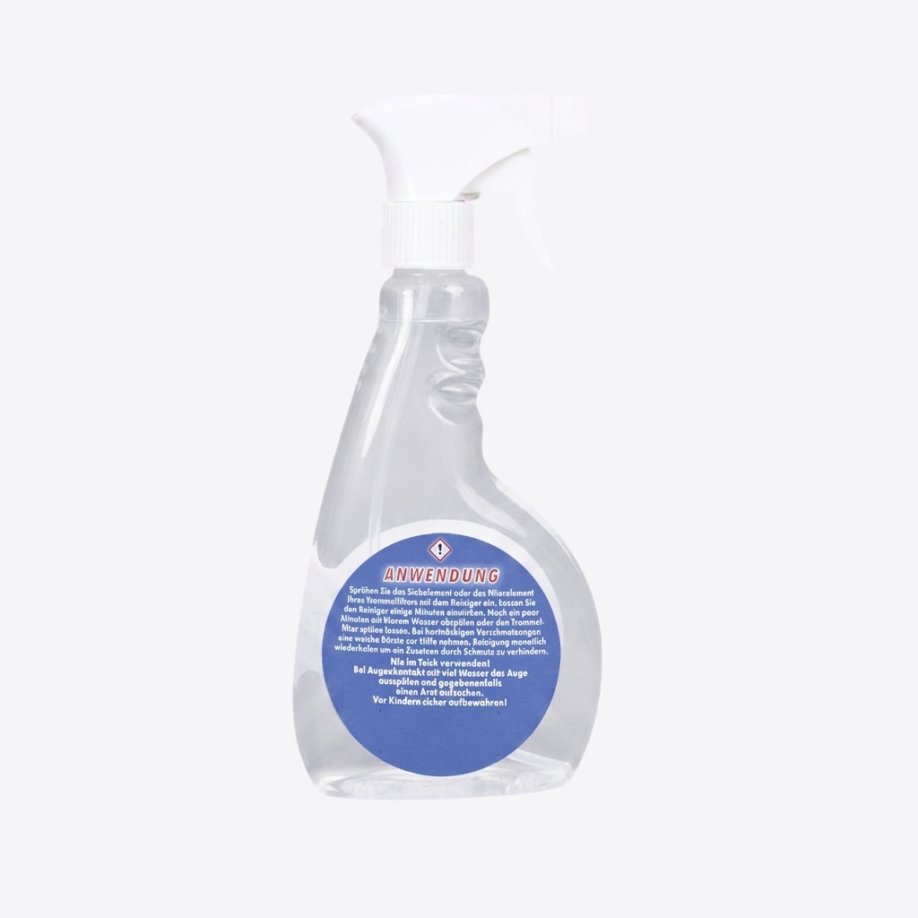 Pond Police Siebreiniger 500 ml – Teichfilterreiniger & Kalkentferner für Trommelfilter, Spaltsiebe & Teichfilter