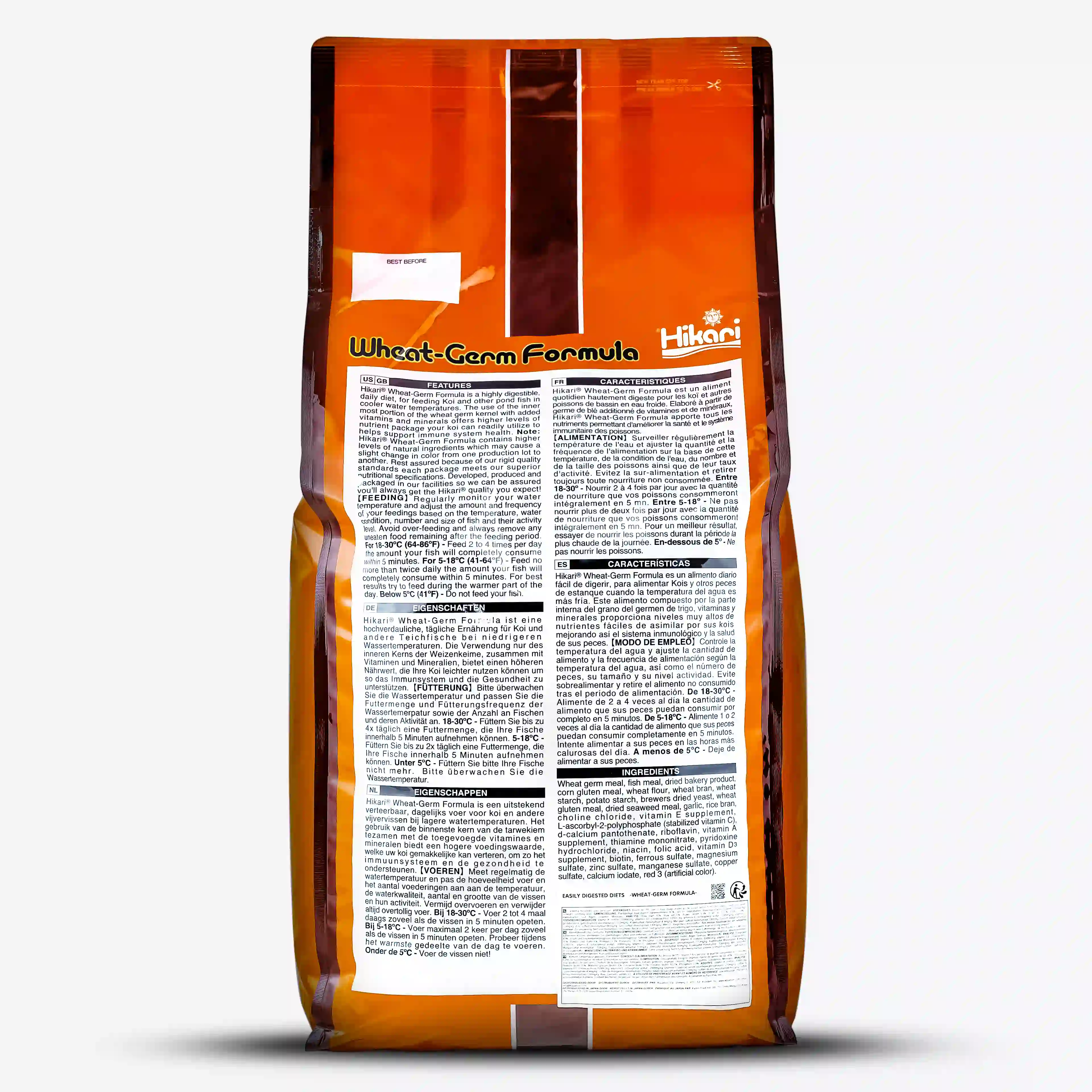 Hikari Wheat-Germ Formula Koifutter – Schwimmendes Teichfischfutter für Koi & Zierfische – Leicht verdauliches & vitaminreiches Teichfutter