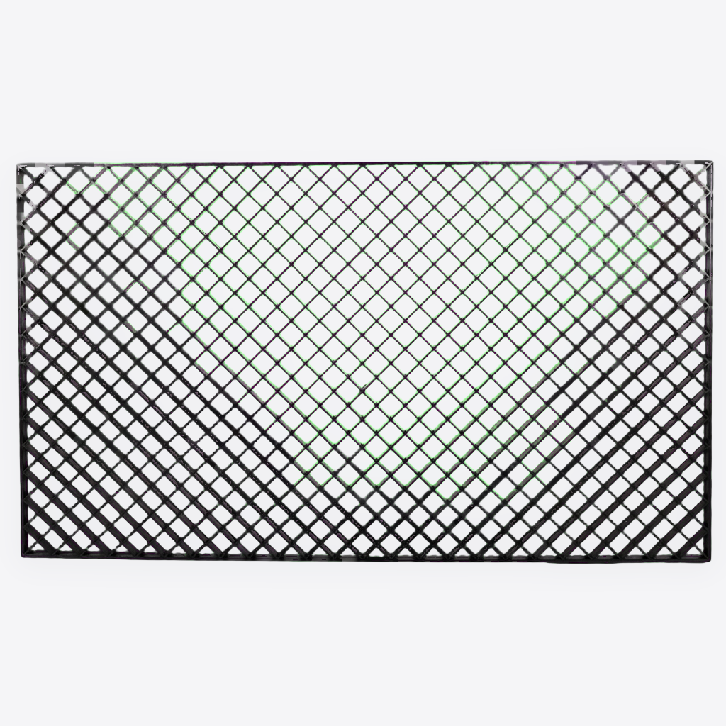 Filtermedienauflage schwarz, 680x400x12mm 18mm Maschenweite