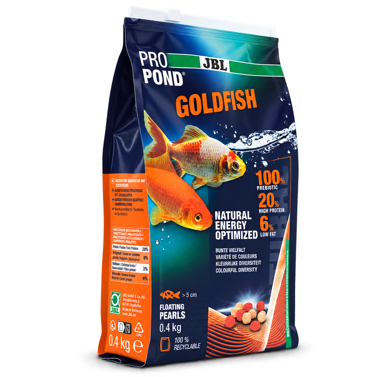 JBL ProPond Goldfish Goldfischfutter 3 mm – schwimmendes Ganzjahresfutter