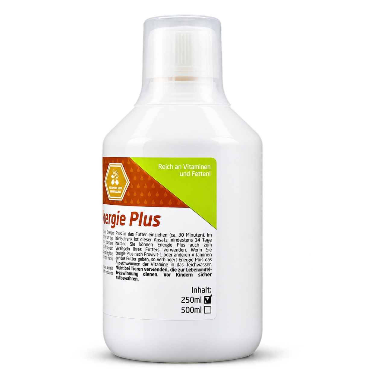 Energie Plus 250 ml – Lachsöl & Fischöl für Koi, Vitamine & Fette, Futterzusatz für Koifutter