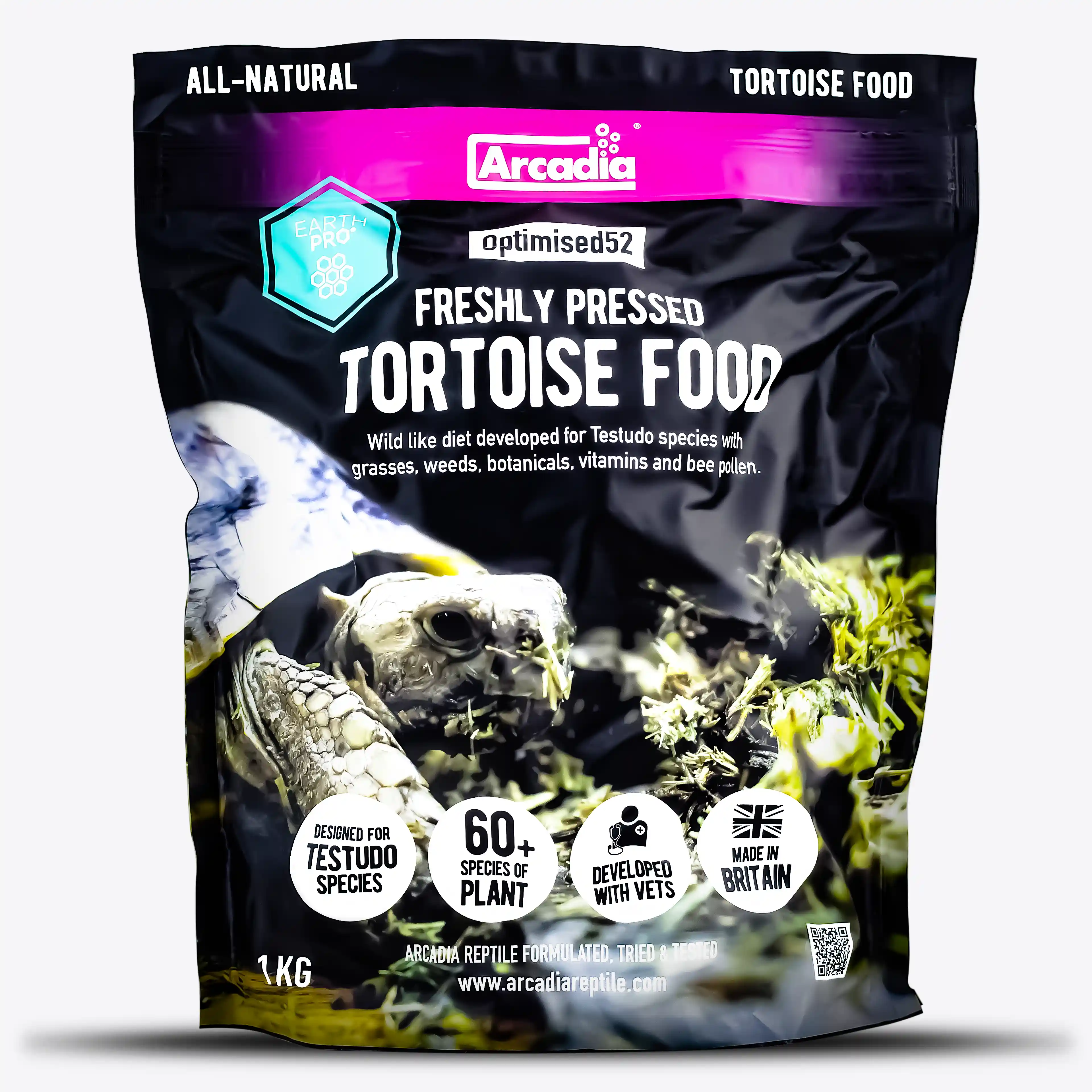 Arcadia EarthPro Optimised52 Tortoise Food Freshly Pressed – Frisch gepresstes Landschildkrötenfutter