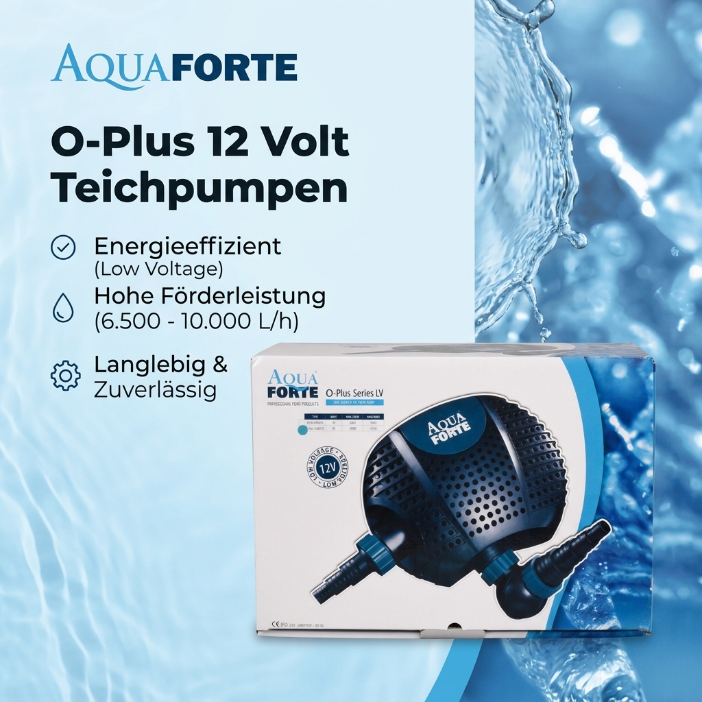 AquaForte O-Plus 12 Volt Teichpumpen 6.500 - 10.000