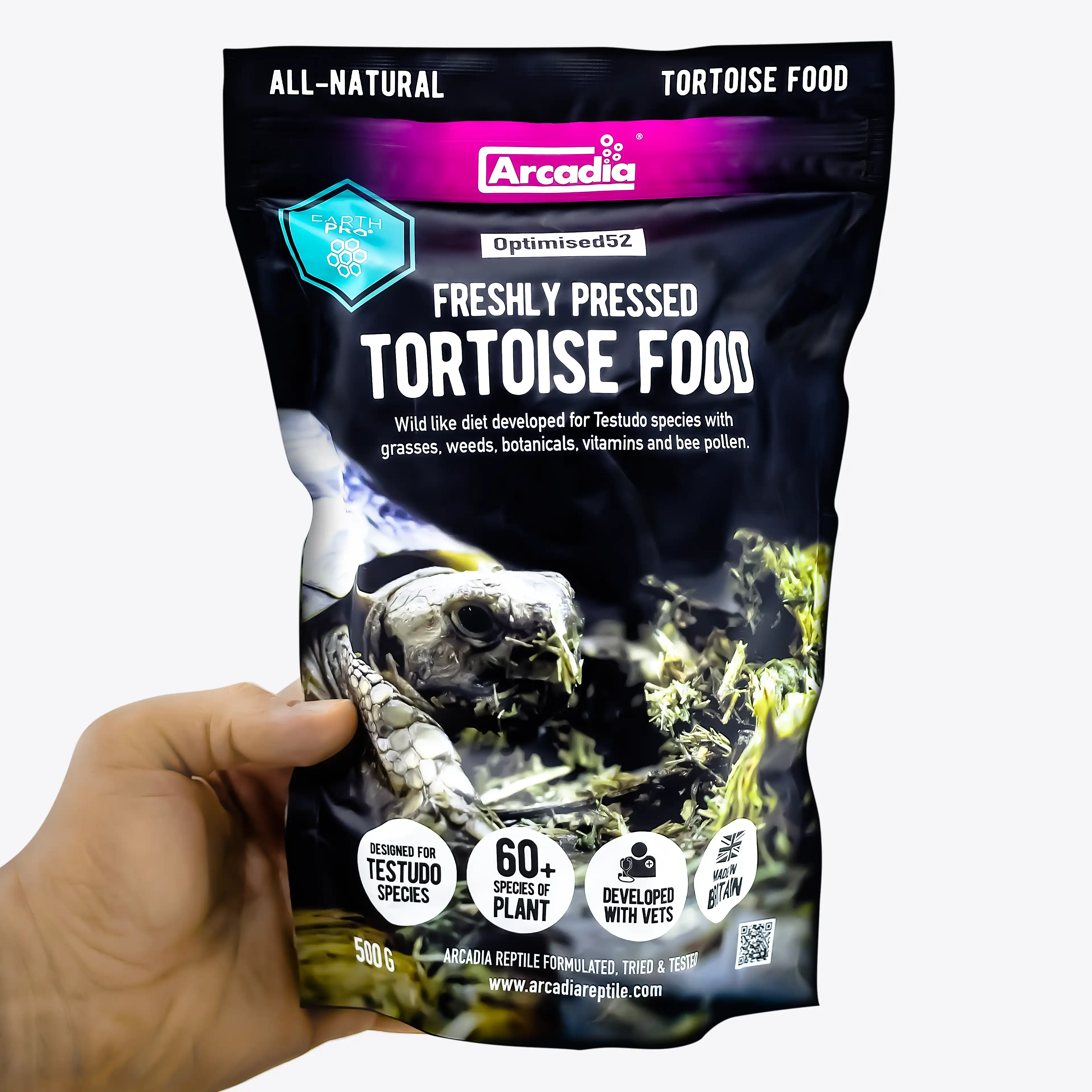 Arcadia EarthPro Optimised52 Tortoise Food Freshly Pressed – Frisch gepresstes Landschildkrötenfutter