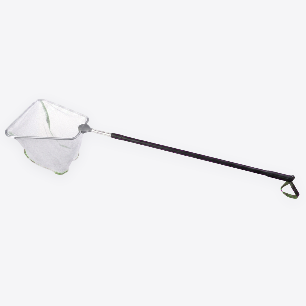 Teichkescher 35 cm - eckig 0,5 mm Maschen inkl. Teleskopstiel 1,80 Meter