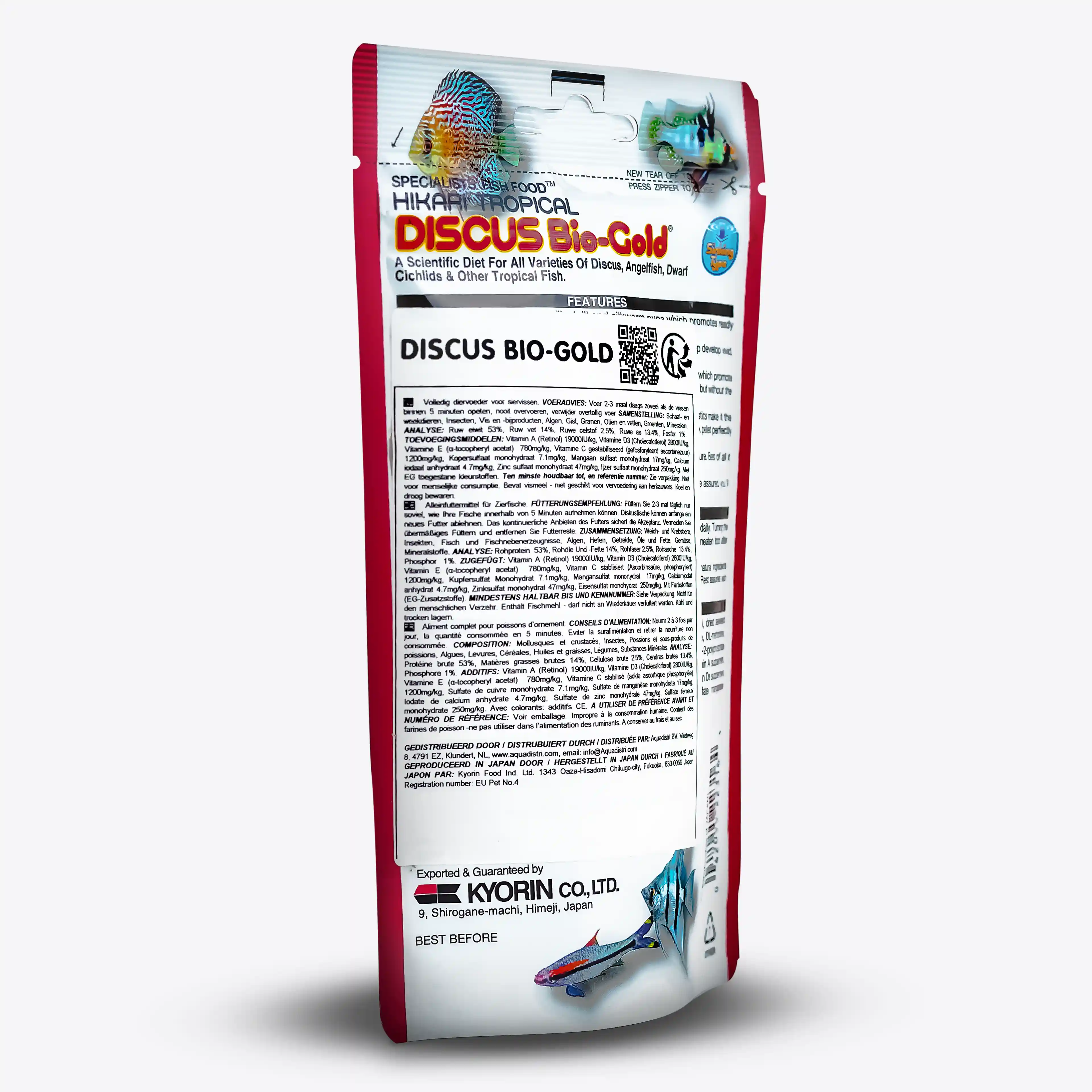 Hikari Discus Bio-Gold Diskusfutter - Aquarienfutter für Diskusfische, langsam sinkend