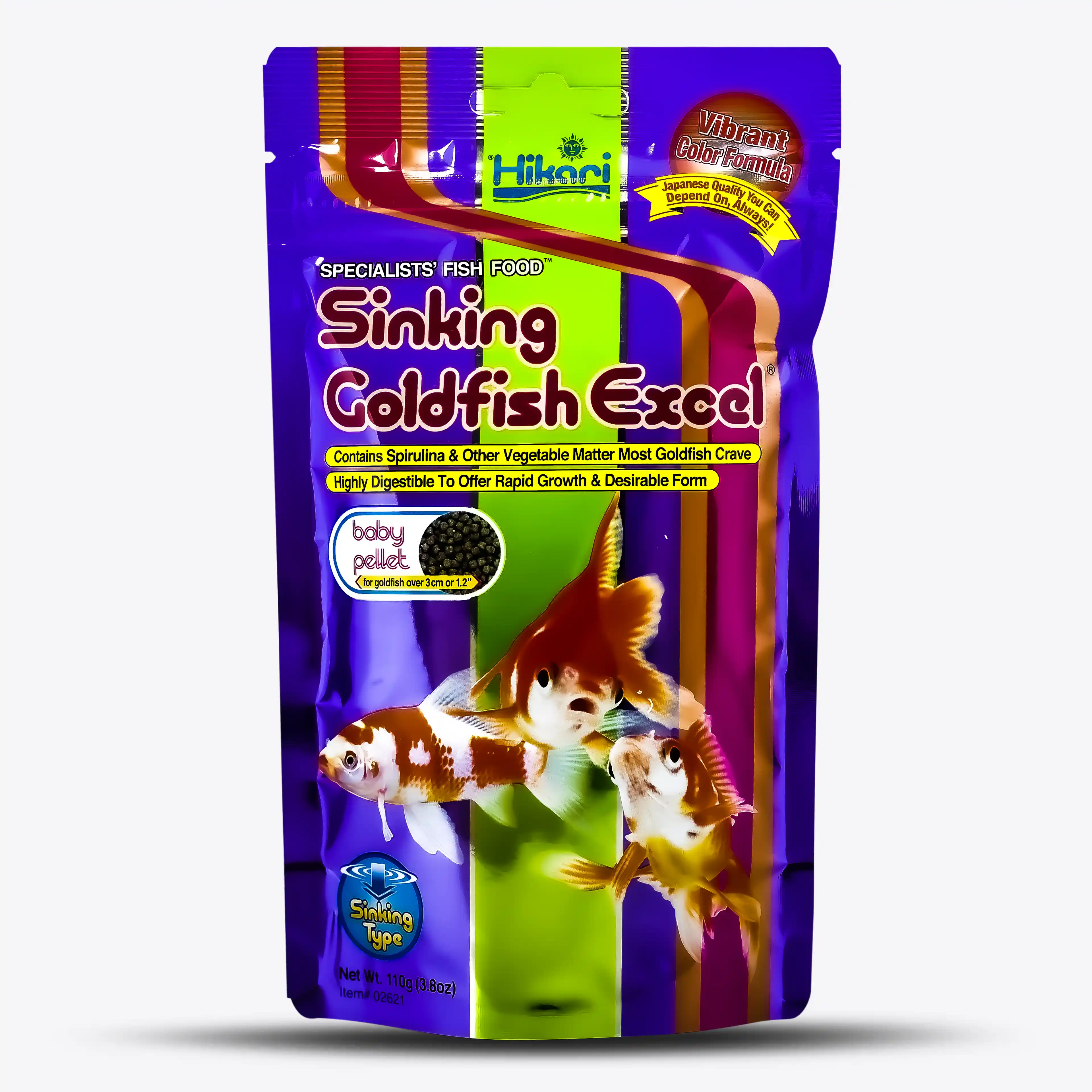 C3020248 Hikari Sinking Goldfish Excel Baby Pallet 110g Goldfischfutter 6G3A7410