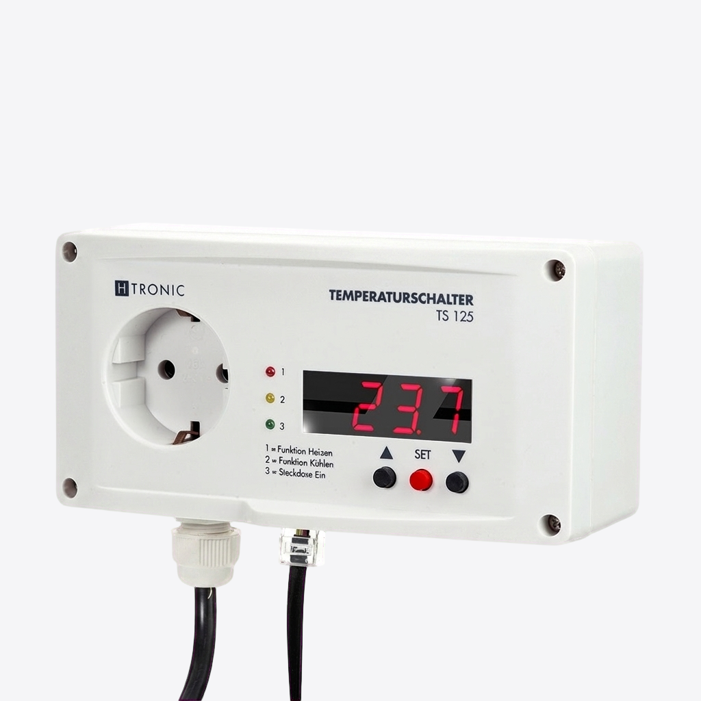 Temperaturüberwachung Schego Teichheizer 300 W + Digitaler Temperaturschalter TS 125