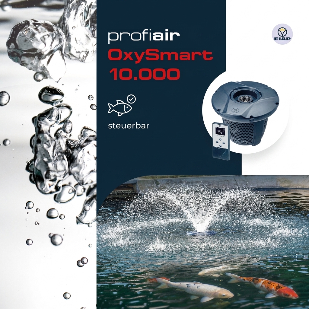 FIAP profiair OxySmart 10.000 – steuerbarer Teichbelüfter für Koi- & Gartenteiche